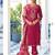 pink viscose silk festive kurta set