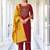 maroon viscose silk festive kurta set