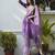 purple silk blend festive kurta set