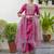 pink silk blend festive kurta set
