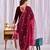 wine velvet festive kurta set