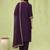 wine silk blend festive kurta set