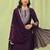 wine silk blend festive kurta set