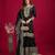 black chinon festive kurta set