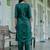 green silk blend festive kurta set