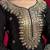 black chinon festive kurta set