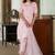 light-pink silk blend festive kurta set