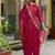 pink silk blend festive kurta set