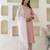 pink silk blend festive kurta set