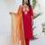 pink rayon festive kurta set