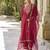 maroon rayon festive kurta set