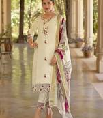 white viscose festive kurta set