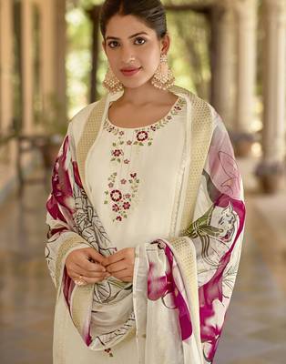 white viscose festive kurta set 4