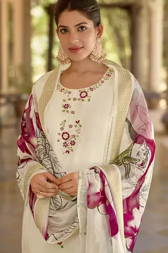 white viscose festive kurta set