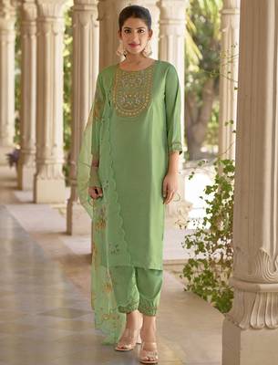 pear silk blend festive kurta set 2