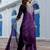 purple silk blend festive kurta set