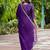 purple silk blend festive kurta set