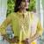 yellow chanderi silk festive kurta set