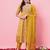 yellow cotton silk festive kurta set