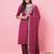 pink silk blend festive kurta set