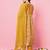 yellow cotton silk festive kurta set