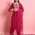 pink silk blend festive kurta set