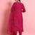 pink silk blend festive kurta set