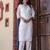 white chanderi silk festive kurta set