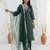 green chanderi silk festive kurta set