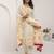white jacquard festive kurta set
