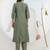 mehendi chanderi silk festive kurta set