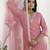 pink chanderi silk festive kurta set