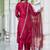 pink silk blend festive kurta set