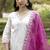 white chanderi silk festive kurta set