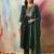 green cotton silk festive kurta set