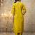 yellow viscose festive kurta set