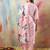 pink chanderi silk festive kurta set