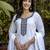white viscose festive kurta set