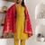 yellow viscose silk festive kurta set