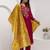 maroon viscose silk festive kurta set