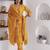 yellow viscose silk festive kurta set