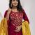 maroon viscose silk festive kurta set