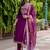 purple viscose festive kurta set