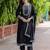 black viscose festive kurta set