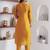 yellow viscose silk festive kurta set