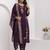 wine viscose silk festive kurta set