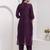 wine viscose silk festive kurta set