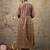 brown cotton silk festive kurta set