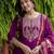 purple viscose festive kurta set