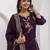 wine viscose silk festive kurta set
